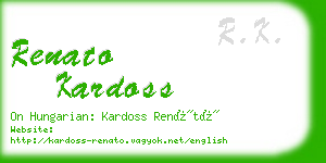 renato kardoss business card